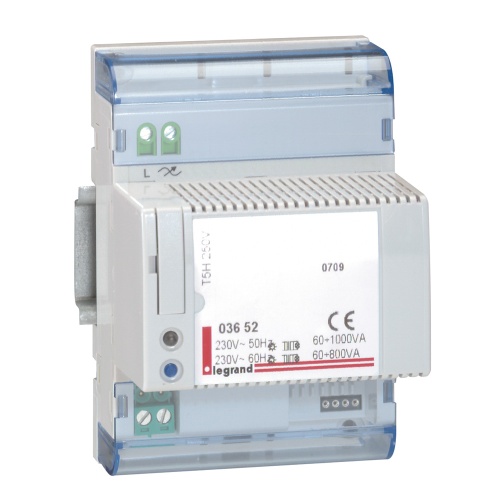 Светорегулятор DIN - для ламп накаливания и низковольтных галогенных ламп с ферромагнитным трансформатором - 60-1000 Вт | код 003652 |  Legrand